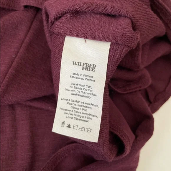 Aritzia Wilfred Free Paige Twist Front Longsleeve Dress in Cardamon NWT - Picture 8 of 15